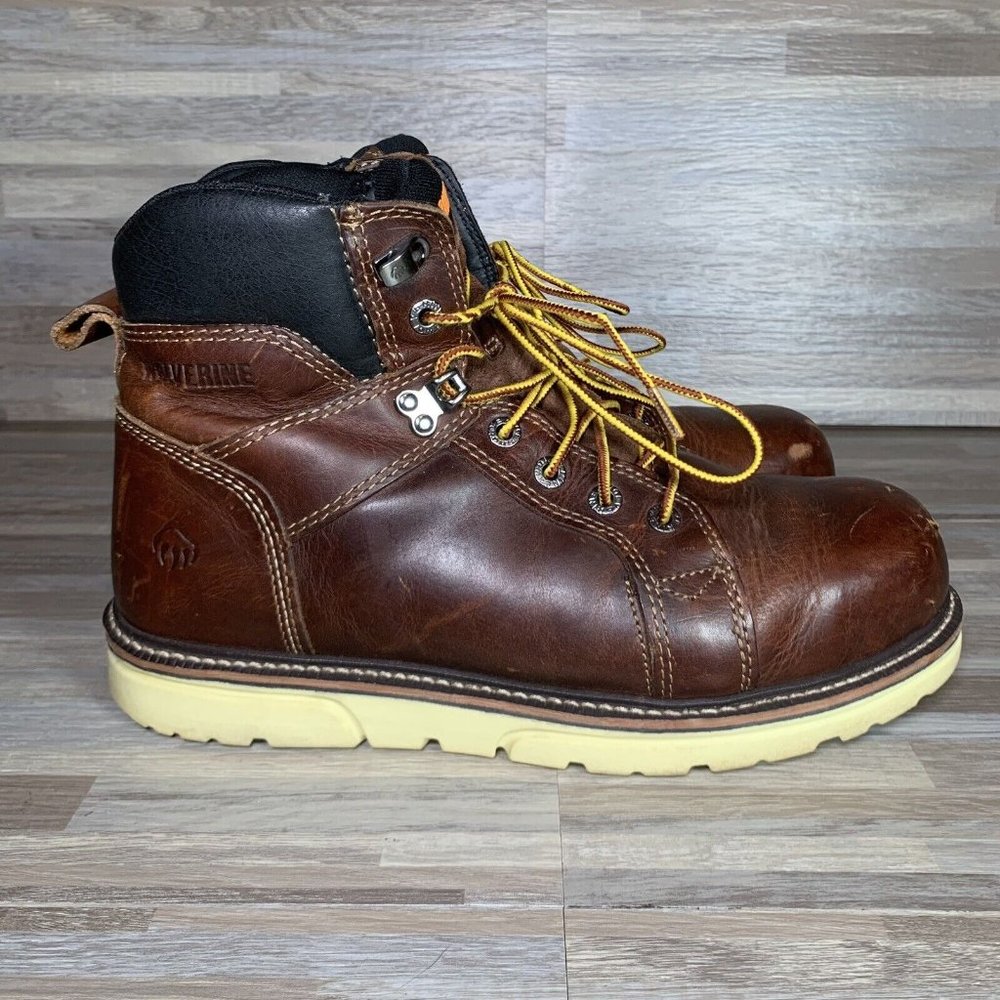Wolverine I-90 DuraShocks Men’s Size 11.5 E Wide Comp Toe Work Boot Brown